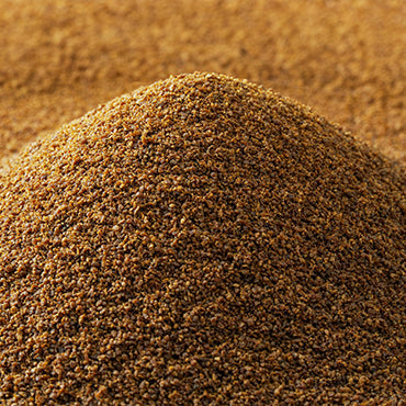 brown granular peak of ashwagandha root 