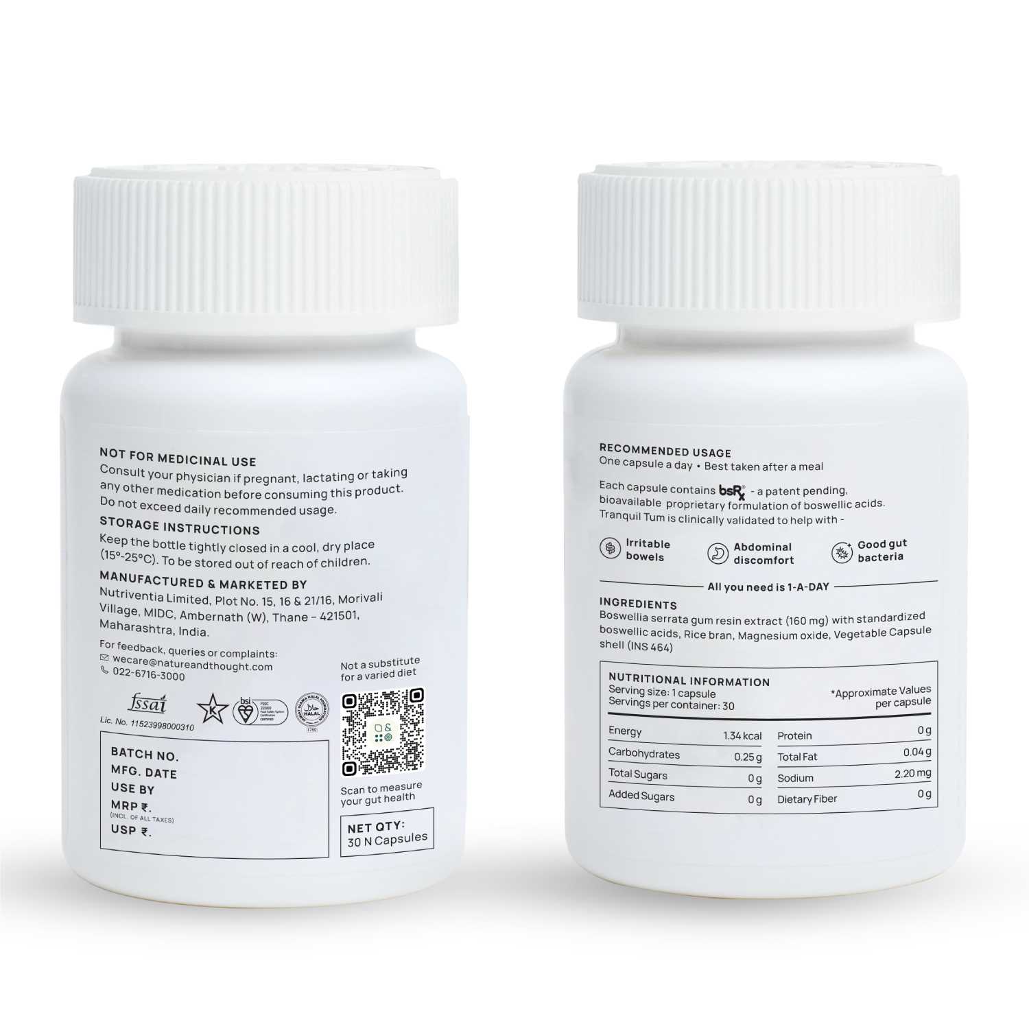 Nutritional Info backlabel