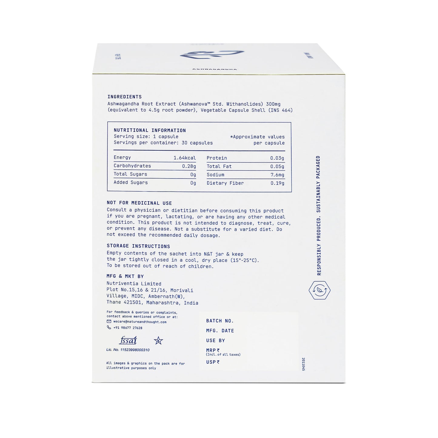 Regulatory back panel