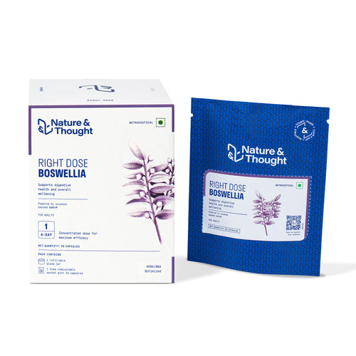 [First] Nature & Thought Boswellia supplement packaging on a white background
