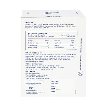 TRIPLE ACTION JOINT FORMULA (UC-II® + Aflapin® + TurmXTRA®)