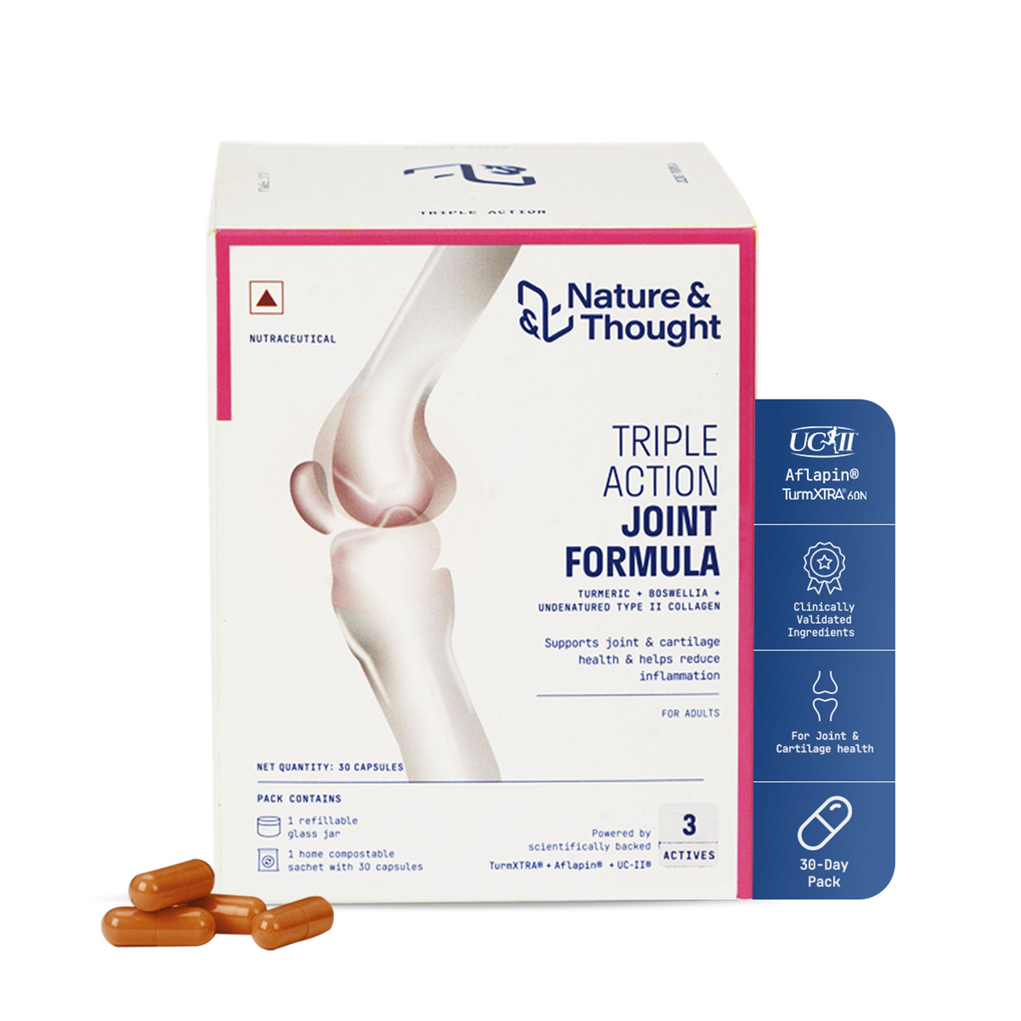 TRIPLE ACTION JOINT FORMULA (UC-II® + Aflapin® + TurmXTRA®)