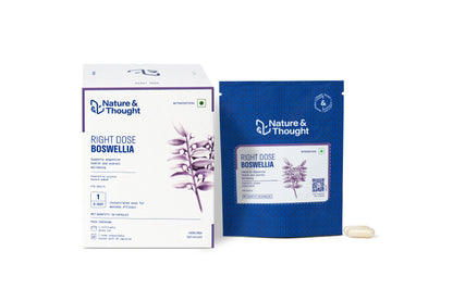 Nature & Thought Boswellia supplement packaging on a white background