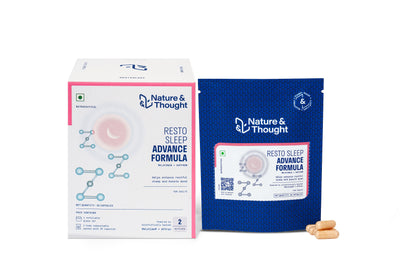 Nature & Thought Rested Sleep Advance Formula packaging on a white background